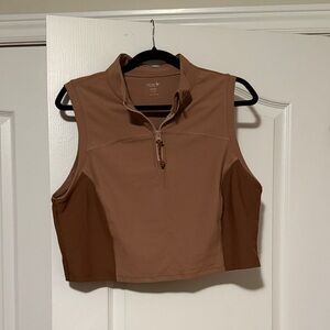 Old Navy Tan Sleeveless Crop Top